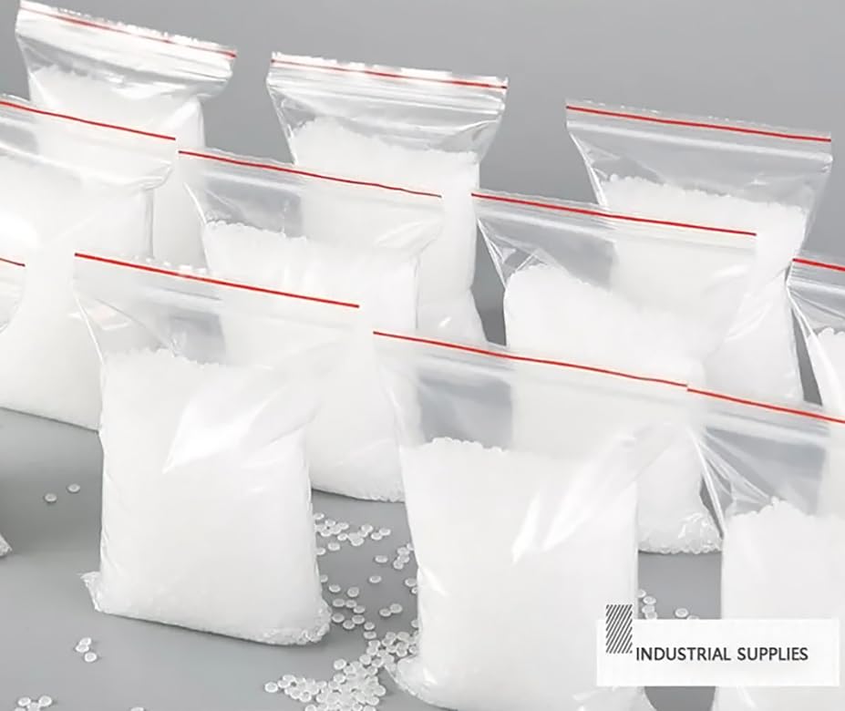 Glun Zip Lock Pouch Reusable Transparent Plastic Bags, Strong Zip Lock Storage Pouches And Durable Side Press Seal Pack Of 100 P